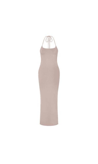 Tied Halter Midi Dress