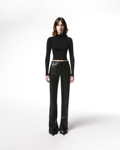 Eco Leather Stitch Around Pants