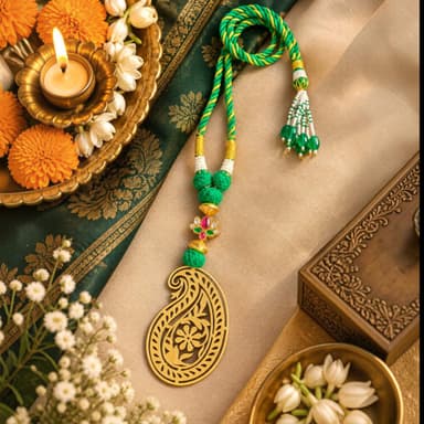 Green Paisley Pendant