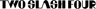 Two Slash Four Beauty Brand Logo