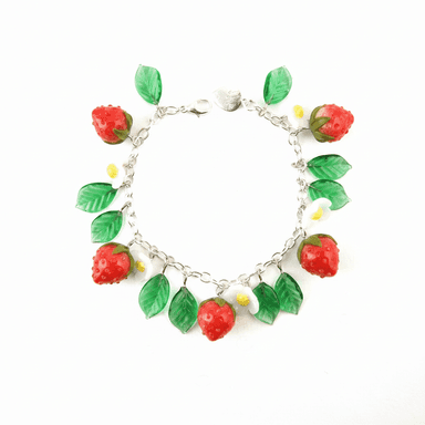Glass Strawberry Bracelet