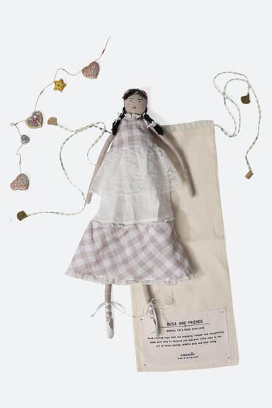 Classic linen dress Busa doll gift Box