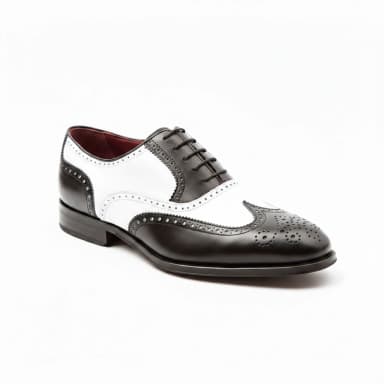 Zapato Oxford Bicolor blanco y negro Holmes Black & White