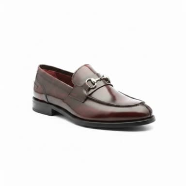 Mocasines con estribo en piel Burdeos para hombre Snyder