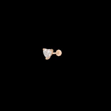Heart shaped diamond flat back