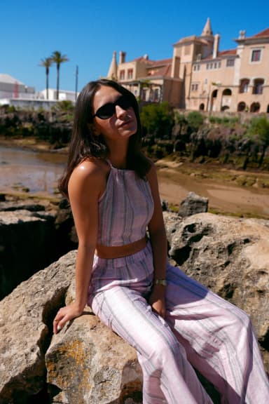 BERMITE TOP - PINK STRIPES