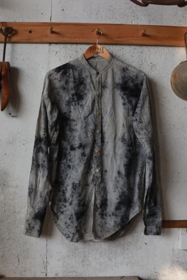 Handwoven Cotton Antique Button Shirt, Botanical