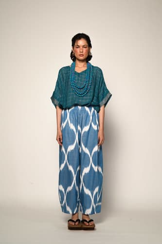 Uzbek Adras Ikat Gol Pants | samarkand