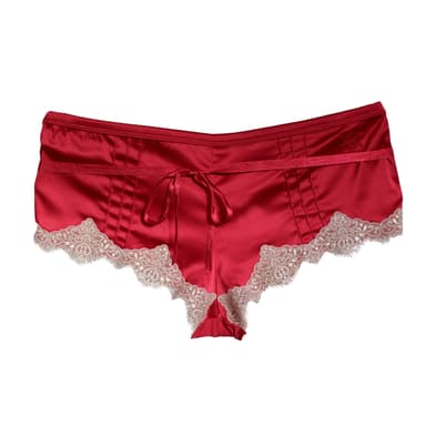 Opulent Lace Short in Berry Red